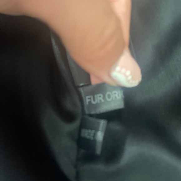 Brisa Collection Women's Black Leather Coat with Faux Fur Collar - Picture 10 of 12